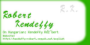 robert kendeffy business card